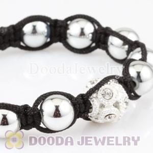 Wholesale handmade Inspired Bead Bracelets with Silver and Crystal Disco Beads