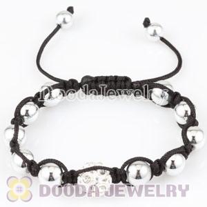 Wholesale handmade Inspired Bead Bracelets with Silver and Crystal Disco Beads