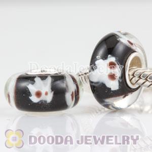 Charm glass beads in 925 silver core European compatible