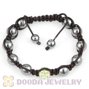 handmade Style TresorBeads Bracelets with green Crystal and Hematite