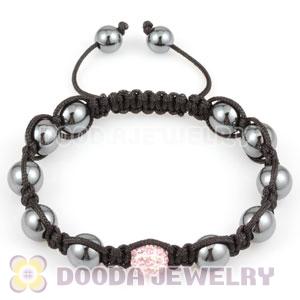 handmade Style TresorBeads Bracelets with pink Crystal and Hematite