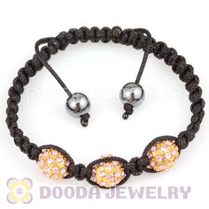 handmade Style TresorBeads Bracelet with pink Crystal Alloy Beads and Hematite