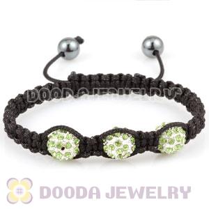 handmade Style TresorBeads Bracelet with green Crystal Alloy Beads and Hematite