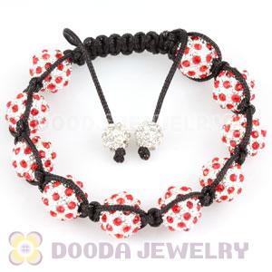 handmade Inspired Bracelets Wholesale with red hot Crystal Disco Beads
