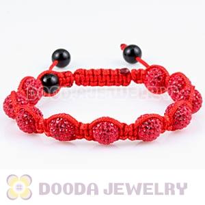 WOMAN Pave Red Czech Crystal TresorBeads handmade Inspired Bracelets with Black Agate