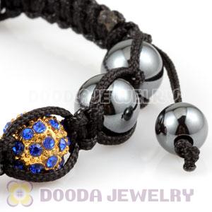 handmade StyleTresorBeads Bracelets with ocean blue Crystal Ball and Hematite