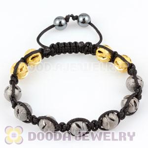handmade Style TresorBeads Bracelets with plated hollow Copper Beads and Hematite