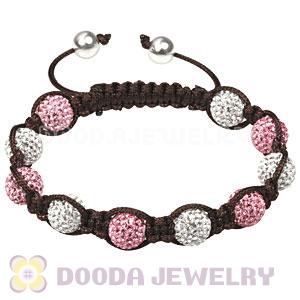 Pave Czech Crystal with Silver Ball TresorBeads End handmade Inspired Bracelets