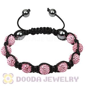 Pave Pink Czech Crystal TresorBeads handmade Inspired Bracelets with Hematite