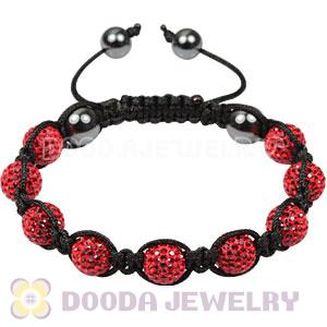 Pave red hot Czech Crystal TresorBeads handmade Inspired Bracelets with Hematite