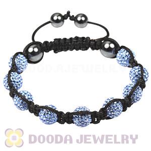 Pave blue Czech Crystal TresorBeads handmade Inspired Bracelets with Hematite
