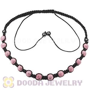 Fashion TresorBeads necklace with pink Czech Crystal and Hematite beads 