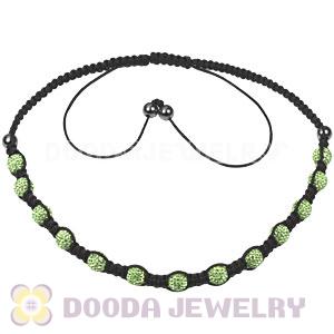 Fashion TresorBeads necklace with green Czech Crystal and Hematite beads 