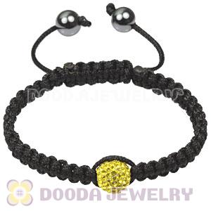 2011 latest TresorBeads Macrame Bracelets with yellow Crystal and Hematite 