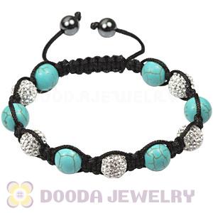 2011 latest TresorBeads bracelets with high qulity turquoise and pave crystal bead