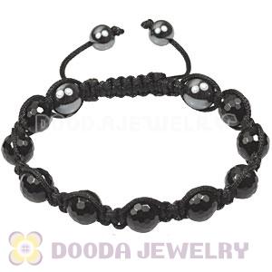 Fashion TresorBeads bracelets with faceted black agate beads and hemitite 