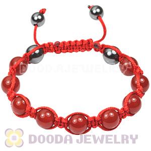 Fashion TresorBeads bracelets with red agate and hemitite beads