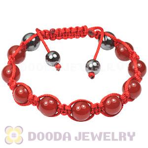 Fashion TresorBeads bracelets with red agate and hemitite beads