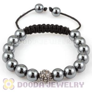 handmade Inspired TresorBeads Bracelets with black alloy Beads with crystal and Hematite