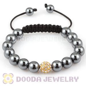 handmade Style TresorBeads Bracelets with golden Crystal and Hematite