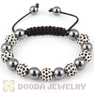 Fashion handmade handmade Style TresorBeads Bracelets with black Crystal Ball and Hematite