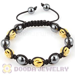 2011 Fashion handmade styleTresorBeads Bracelets with gold plated hollow Copper Beads and Hematite