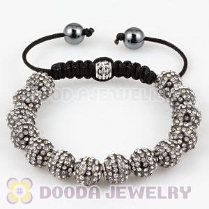 2011 Latest handmade Style TresorBeads Bracelets with Grey pave Crystal and Hematite
