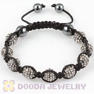 Fashion handmade handmade Style TresorBeads Bracelets with Grey pave Crystal beads and Hematite