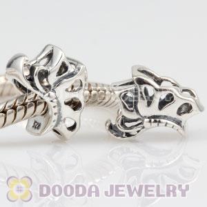 Antique Sterling Silver Gracefully Dancing Butterfly Charm Beads European Compatible