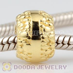 Gold plated Sterling Silver Bead European compatible