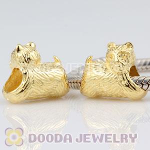 Gold plated Sterling Silver Dingo charms Beads