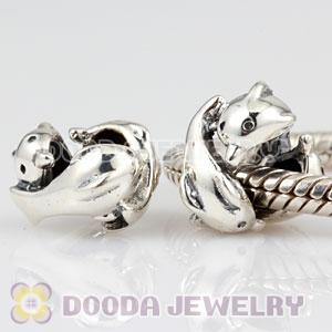 Antique 925 Sterling Silver 3 Playful Dolphins charm Beads