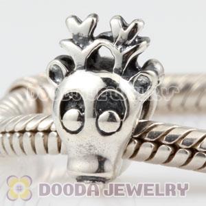 Antique Sterling Silver Reindeer charm Beads
