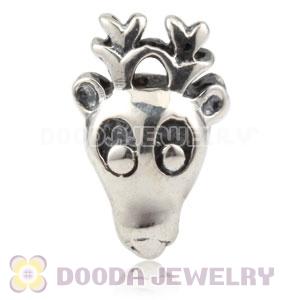 Antique Sterling Silver Reindeer charm Beads
