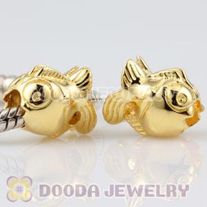 Gold plated Sterling Silver Subtropical Fish charm Beads