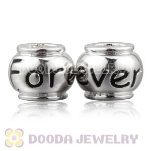 Shiny 925 Sterling Silver FOREVER charm Beads European compatible