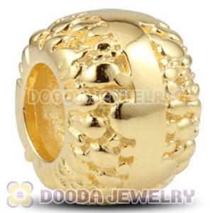 Gold plated Sterling Silver Bead European compatible