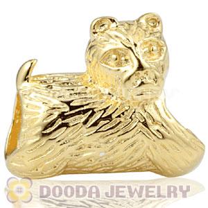 Gold plated Sterling Silver Dingo charms Beads