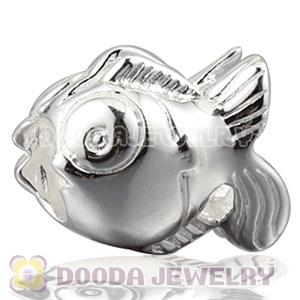 Shiny Sterling Silver Subtropical Fish charm Beads