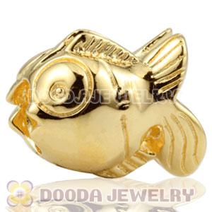 Gold plated Sterling Silver Subtropical Fish charm Beads