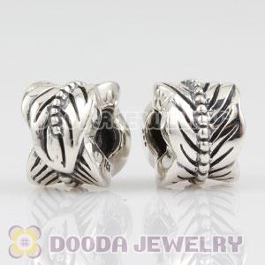 925 Sterling Silver Feather charm Beads European compatible