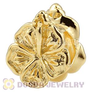 Gold plated 925 Sterling Silver Flower and fruit charm Beads European compatible