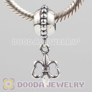 925 Sterling Silver Fleur de Lis Dangle charm Beads