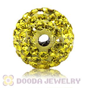 10mm handmade style Pave Yellow Czech Crystal Bead wholesale