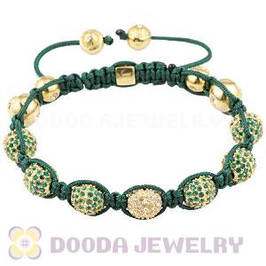 Gold Plated Sterling Silver Disco Ball Beads with Stone handmade Inspired Bracelet