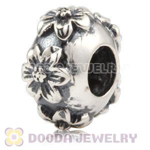 Authentic 925 Sterling Silver Flower charm Beads