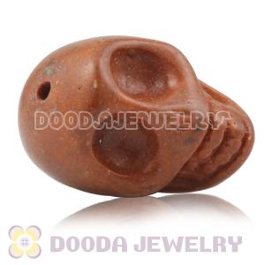 17×18mm Burlywood Turquoise Skull Head Ball Beads 