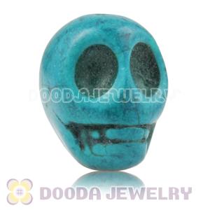 17×18mm Teal Turquoise Skull Head Ball Beads 