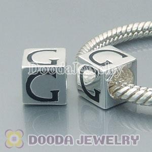 Letter G Charm Jewelry Solid Silver Beads and Charms