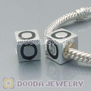 Letter O Charm Jewelry Solid Silver Beads and Charms